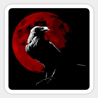 Blood Moon Raven Sticker